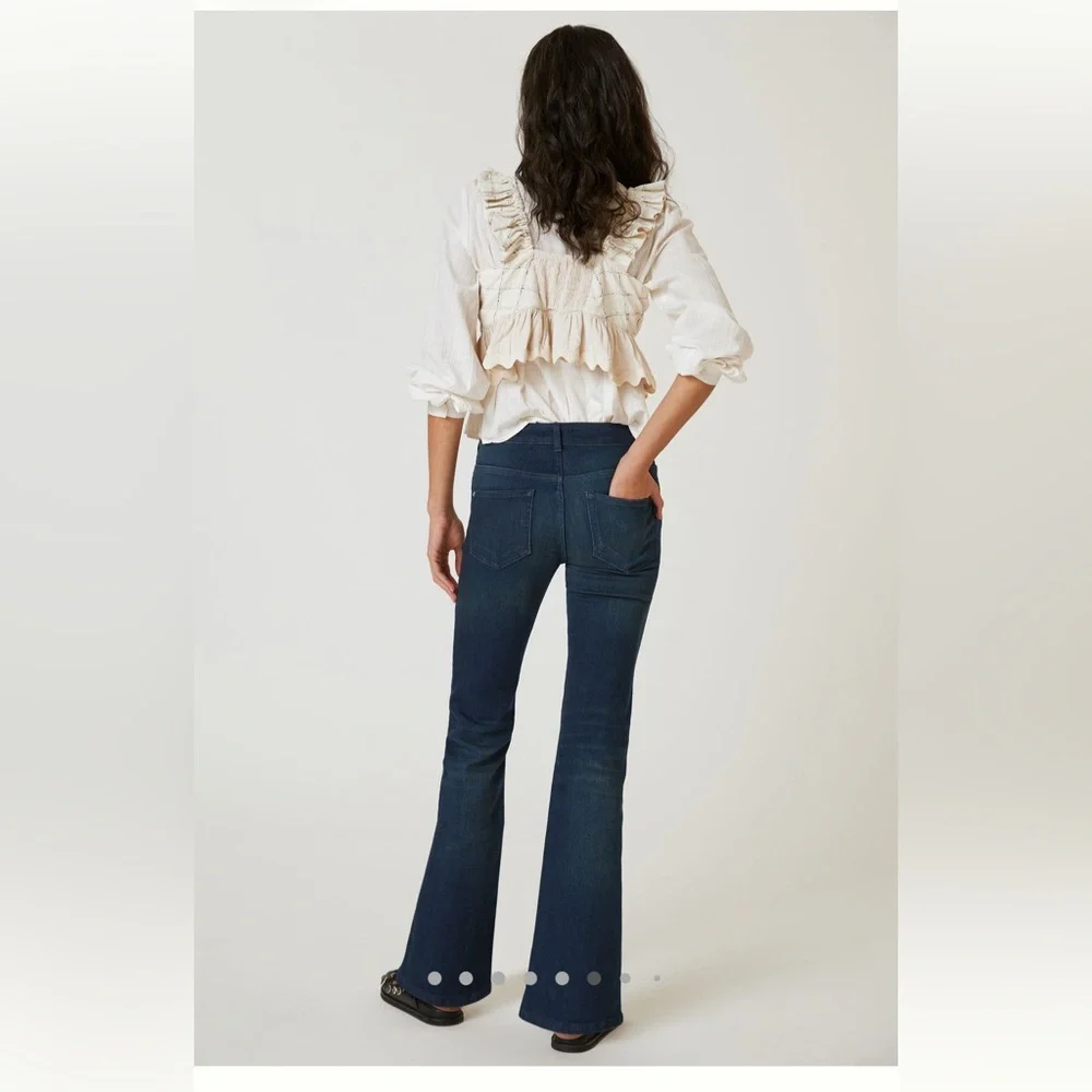 Pilcro Women's Dark Blue Flare Jeans - Picture 5 of 12